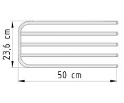Aqualine Sušák 4 Ručníků Na Otopná Tělesa, Univerzální Upínání, Délka 50cm, Bílá
