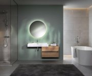 Sapho Velur Kulaté Zrcadlo S Led Podsvícením ø 70cm