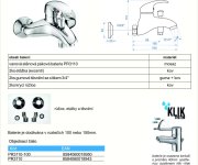 Vanová Stěnová Baterie Bez Příslušenství, Rozteč 150 Mm, Klik-klak - Chrom - Perla PR3110
