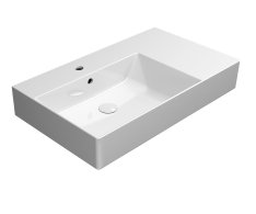 Gsi Kube X Keramické Umyvadlo 80x47cm, S Odkládací Plochou Vpravo, Broušená Spodní H