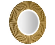 Sapho Pride Strip Kulaté Zrcadlo S Led Osvětlením V Rámu ø 90cm, Zlato