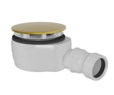 Polysan Vaničkový Sifon, Průměr 90mm, Dn40, Nízký, Krytka Zlato Mat