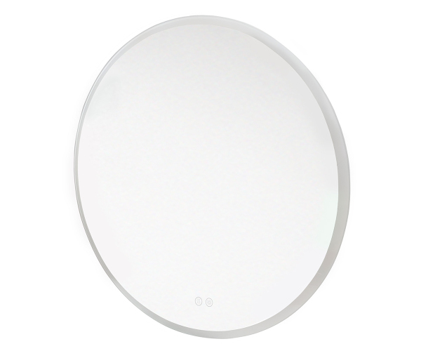 Mereo Zrcadlo Kulaté Pr. 80 Cm, Led Osvětlení A Odmlžování, Okraj Pískovaný