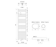 Aqualine Alya Otopné Těleso Rovné 400x1600mm, Středové Připojení, Chrom