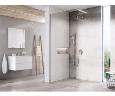 Sprchový kout Walk-In model Wall - Walk-In Wall Set 80, lesk+transparent