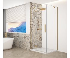 Gelco Trinity Gold Matt Obdélníkový Sprchový Kout 1200x800mm, čiré Sklo, Levé