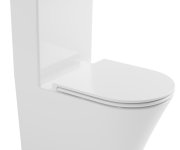 Bruckner Fein Wc Kombi Mísa, Rimless, 61x36cm, Spodní/zadní Odpad, Bílá