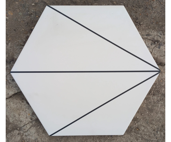 Dlažba Deceram PAM Fabila Decor2 Blanco 25,8x29 Hex - bílá (skladem)