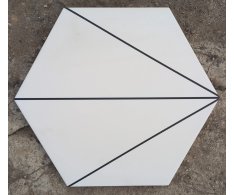 Deceram PAM Fabila Decor2 Blanco 25,8x29 Hex