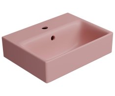 Gsi Nubes Keramické Umyvadlo 40x32cm, Broušená Spodní Hrana, Blush Mat