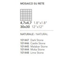 Century Ecostone Moka Stone Mosaico Su Rete 30x30