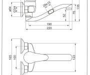Dřezová Stěnová Baterie S Tvarovaným Plochým Ramínkem, Rozteč 100 Mm - Chrom - Forum FO3115-Z100