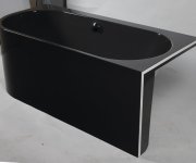 Polysan Astra R Monolith Asymetrická Vana 160x75x60cm, šedá