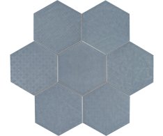 Deceram Albatross Hex Deep Sea 17,5x20,2 Deco Random MIX