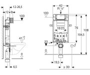 Geberit Kombifix Podomítková Nádržka Sigma 12cm, Pro Odsávání Zápachu