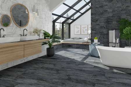 Moderní černá imitace dřeva Arte Cassis Black