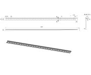 Sapho Spádová Lišta, Levá, Výška 10mm, Délka 1200mm, Nerez Mat