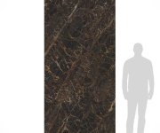 Dlažba jako mramor APE Portoro Gold Pol. Rett. 120x280 - hnědá