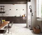 Dlažba jako terrazzo Sant Agostino Deconcrete De-Medium White 60x60