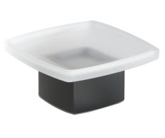 Gedy Lounge Mýdlenka Na Postavení, Mléčné Sklo, černá Mat