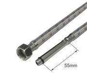 Klum Připojovací Hadice 8x12, Fxm10, 3/8" X M10 X 55mm, 80 Cm, Nerez Opletení