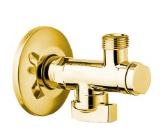 Sapho Rohový Ventil S Matkou, 1/2"x 3/8", Zlato