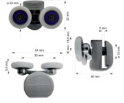 Mereo Horní Pojezdy Pro Sprchové Boxy Ck351xxkb/m, Ck341xxk/m, Sada 4 Ks