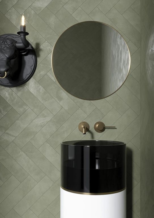 Realizace Zelené dlaždice 7,5x30 Mariner Duecento25 Nr.15