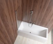 Aqualine Vilma Vanová Zástěna 600x1400mm, Chrom, čiré Sklo