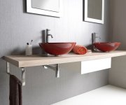Sapho Avice Deska Pod Umyvadlo 210x50cm, Tl.5cm, Dub Rover