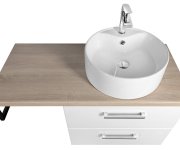 Aqualine Vega Sestava Koupelnového Nábytku, š. 97,5 Cm, Bílá/dub Platin