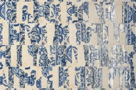 Obklad retro Marca Corona Miniature Fregio Blu Maiolica MIX 6x24