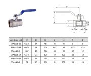 05800mz64 - Kulový Kohout Ff-pn25 (páka) - 6/4" STA1005-64