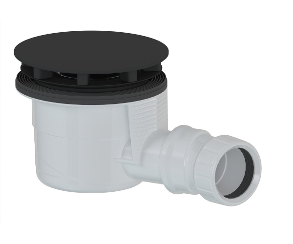 Polysan Vaničkový Sifon, Průměr 90mm, Dn40, Krytka černá Mat