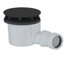 Polysan Vaničkový Sifon, Průměr 90mm, Dn40, Krytka černá Mat