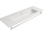 Gsi Pura Keramické Umyvadlo Slim 122x46cm, Bez Otvoru, Bílá Mat