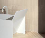 Dlažba jako mramor 41zero42 Italic Travertino Cushion 7,5x60 Rett. - béžová