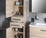Aqualine Vega Skříňka Vysoká 35x184x31cm, Dub Platin
