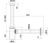 Bruckner Umyvadlový Sifon 5/4", Dn32, Bílá
