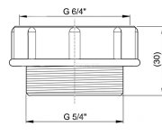 01938 Red 54/64 + Redukce 5/4m X 6/4f, Plast ALC-S0506