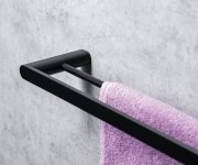 Sapho Flori Dvojitý Držák Ručníků 600mm, černá Mat