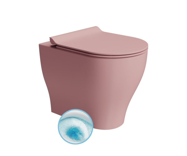 Gsi Tono Wc Mísa Stojící, Geniusflush, 36x53cm, Spodní/zadní Odpad, Blush Dual-mat