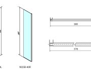 Polysan Modular Shower Pevný Panel K Instalaci Na Stěnu Modulu Ms2, 400 Mm, Levý