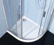 Polysan Easy čtvrtkruhová Sprchová Zástěna 1200x800mm, L/r, čiré Sklo