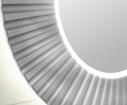 Sapho Pride Strip Kulaté Zrcadlo S Led Osvětlením V Rámu ø 75cm, Stříbrná