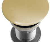 Sapho Umyvadlová Výpust 5/4“, Click-clack, Betonová Zátka, 10-80mm, žlutá Pololesk