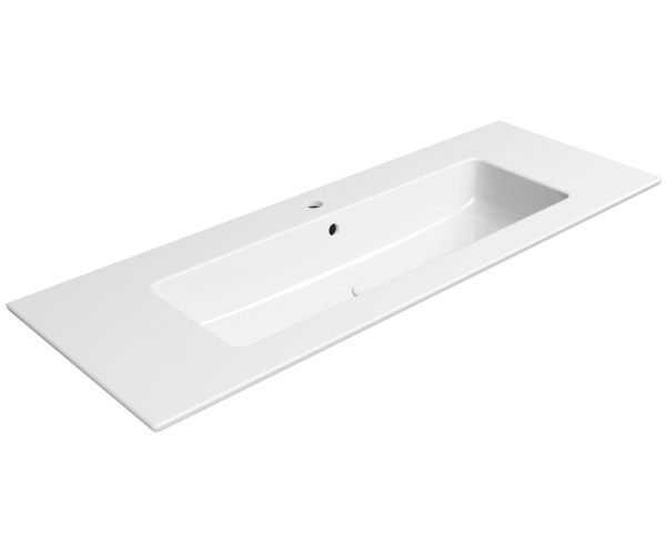 Gsi Pura Keramické Umyvadlo Slim 122x46cm, Bílá Extraglaze