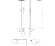 OMNIRES - Parma Sprchový Sloup Chrom /cr/ Pm7444cr