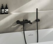 Vanová nástěnná baterie Revers RV 022 - RV 022.20BLM Vanová nástěnná baterie bez setu, černá matná X070683
