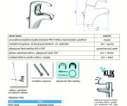 Umyvadlová Stojánková Baterie S Uzávěrem Sifonu, Klik-klak - Chrom - Perla PR3118AG
